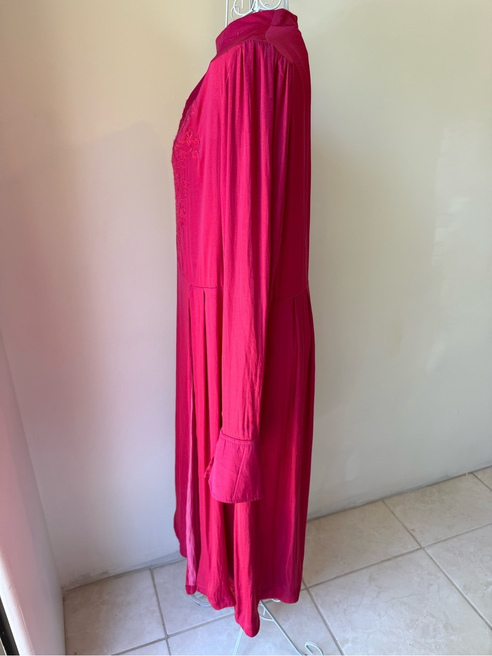 Free People Madenchina Harlequin Chine Embroidered Maxi Tunic Dress S - Picture 5 of 12